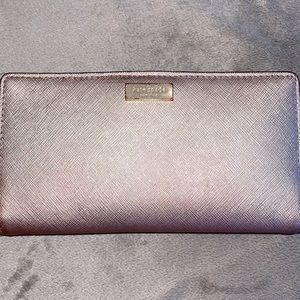 KATE SPADE rose gold bi-fold wallet